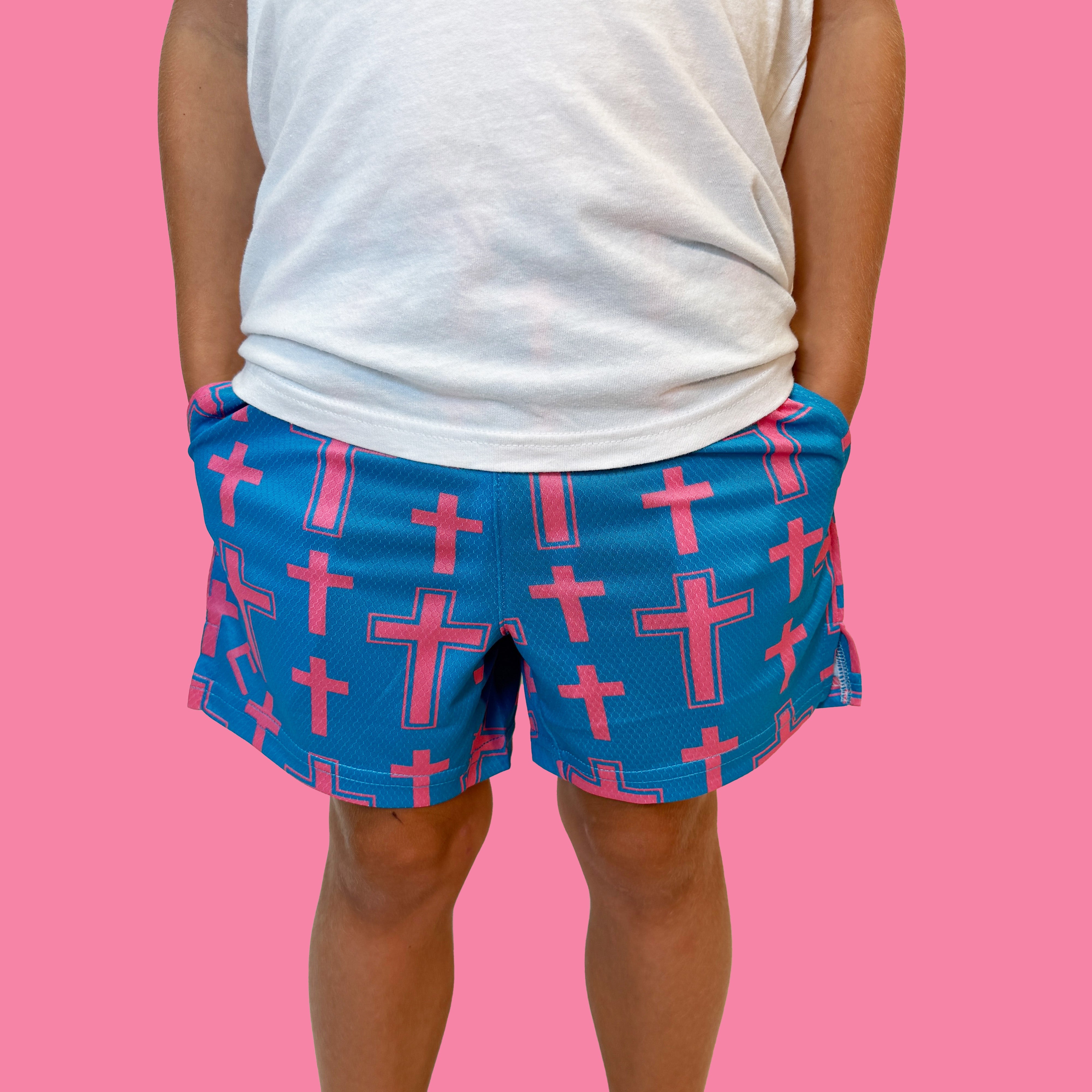 Cotton Candy Cross Shorts