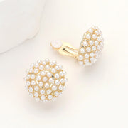 Pearl Stud Clip On Earrings