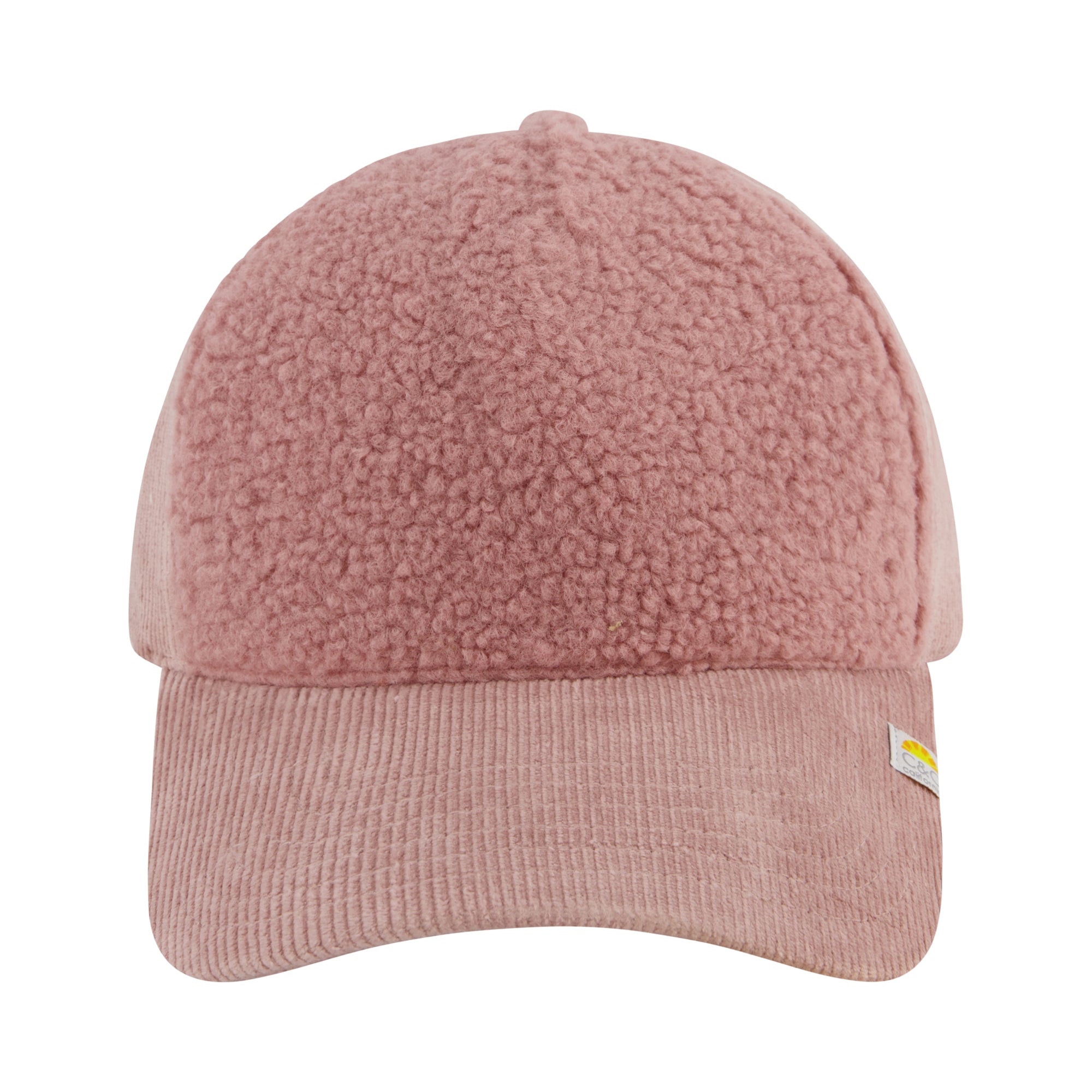 C & C California Cap Corduroy And Sherpa Baseball Hat With Curved Brim