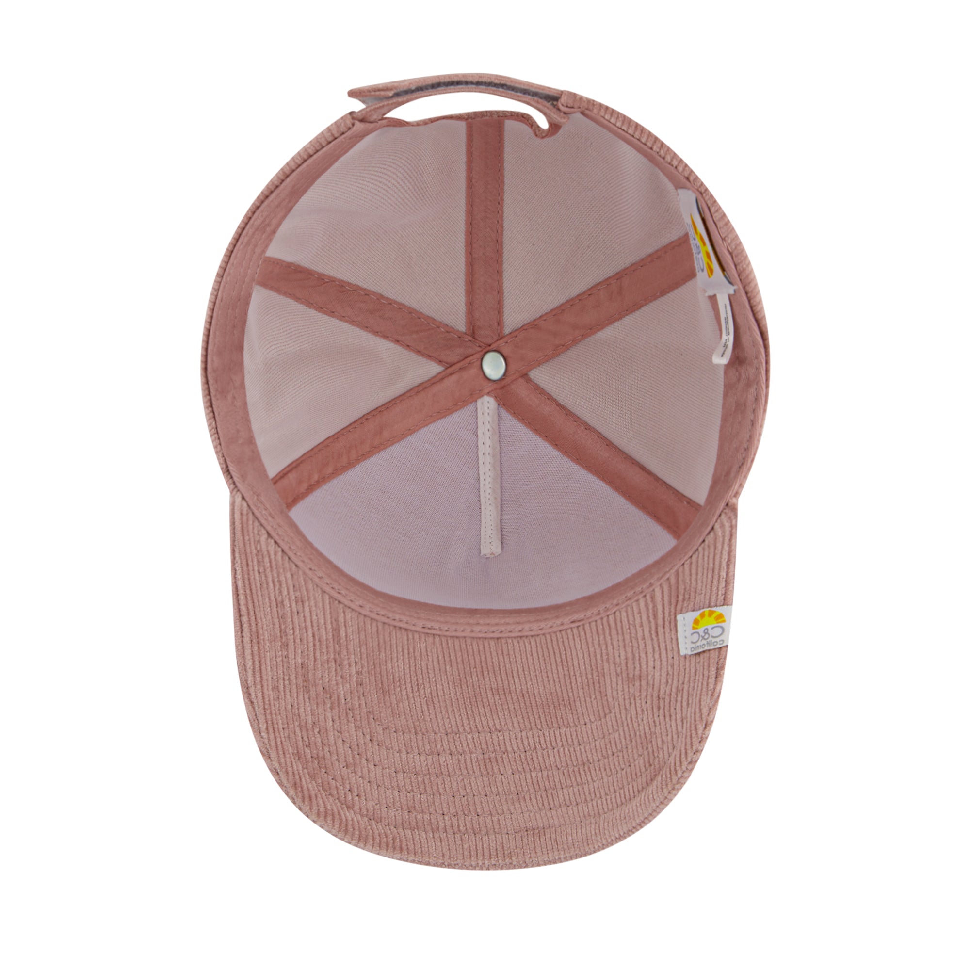 C & C California Cap Corduroy And Sherpa Baseball Hat With Curved Brim