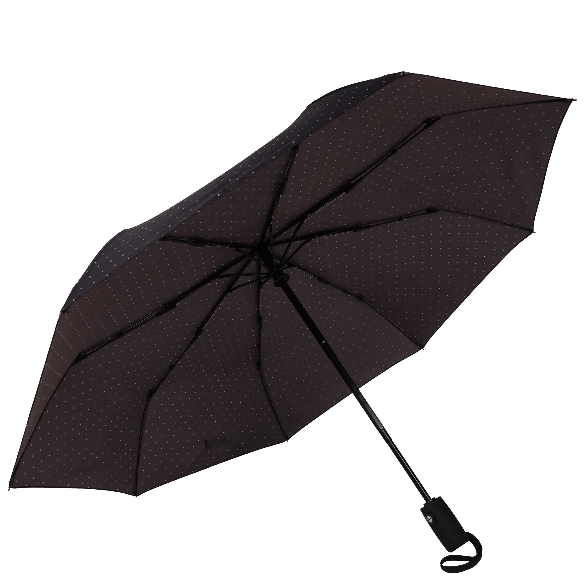 C & C California Pin Dot Printed Compact Umbrella With Automatic Open/close