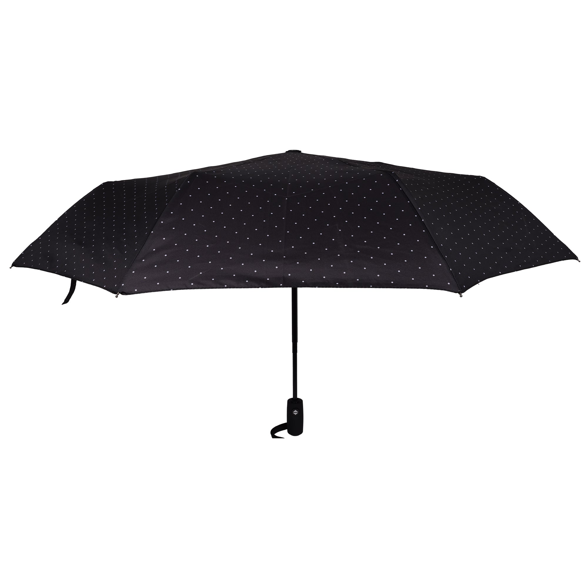 C & C California Pin Dot Printed Compact Umbrella With Automatic Open/close