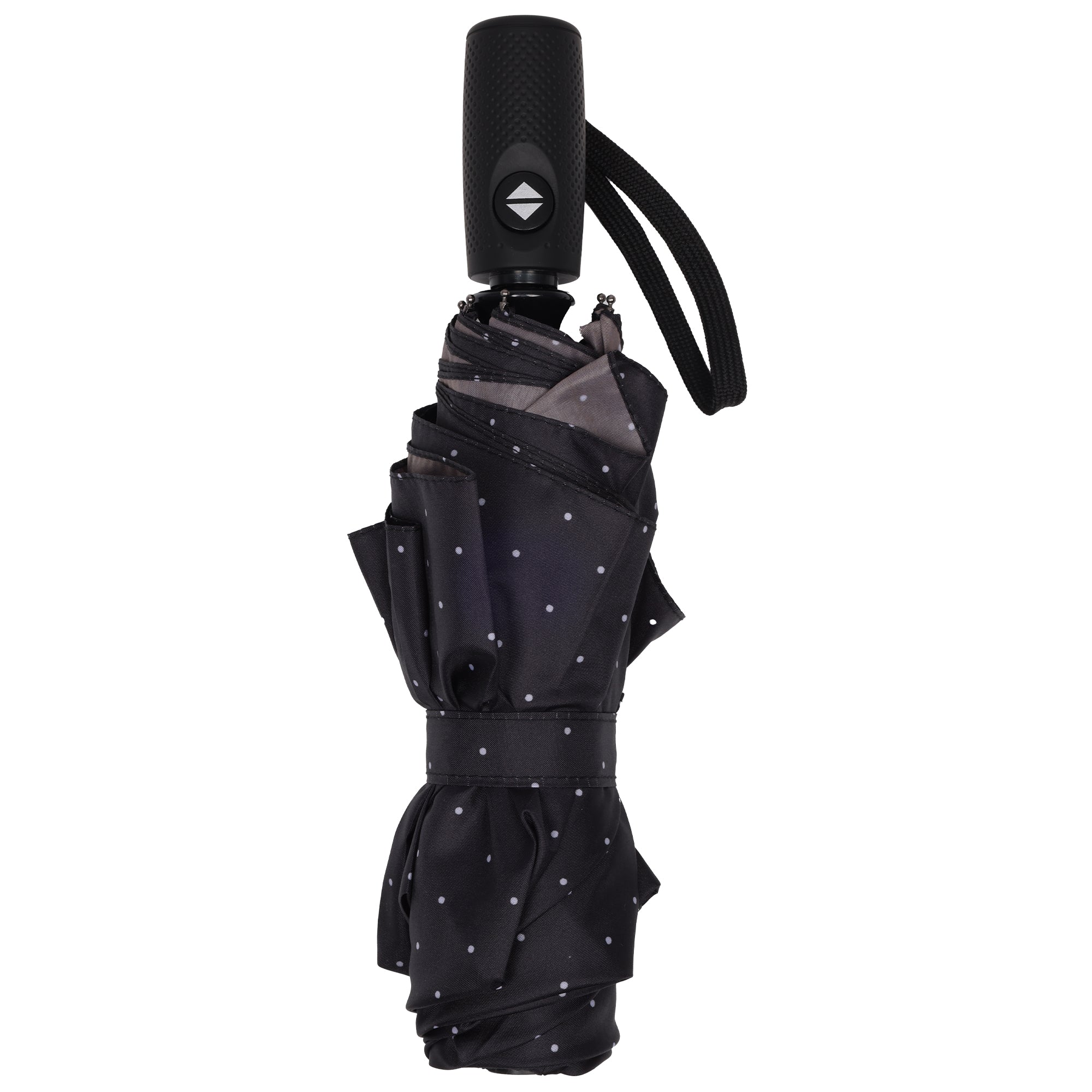 C & C California Pin Dot Printed Compact Umbrella With Automatic Open/close