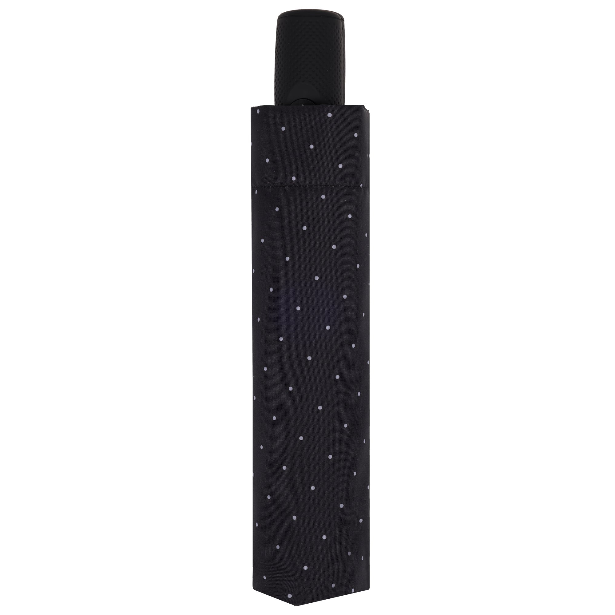 C & C California Pin Dot Printed Compact Umbrella With Automatic Open/close