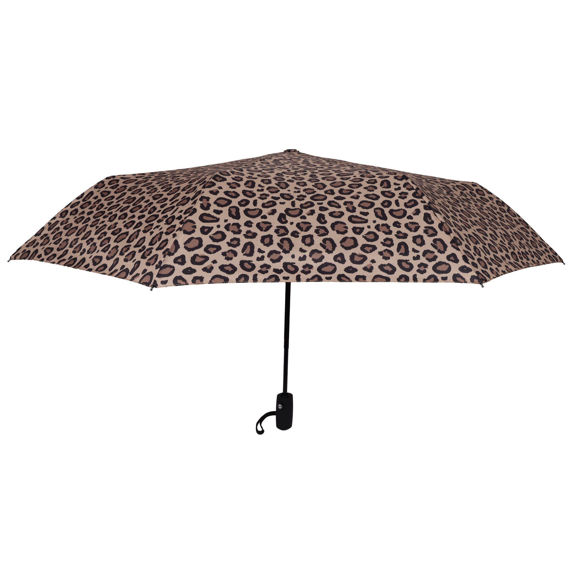 C & C California Leopard Printed Compact Umbrella With Automatic Open/close