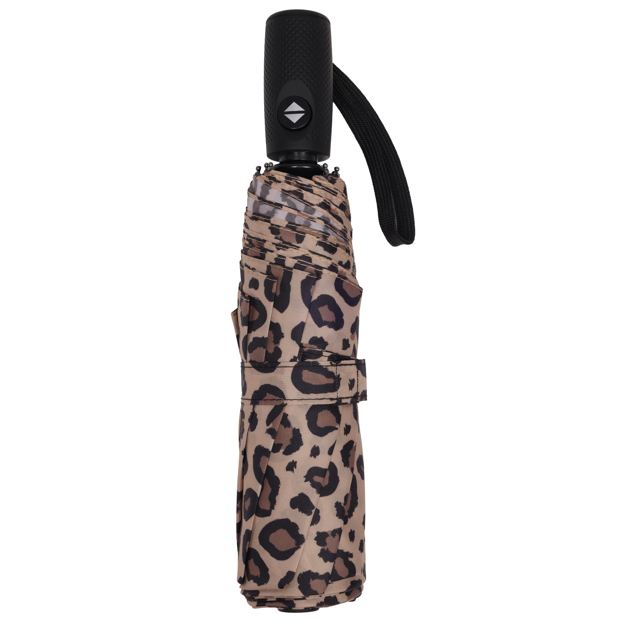 C & C California Leopard Printed Compact Umbrella With Automatic Open/close