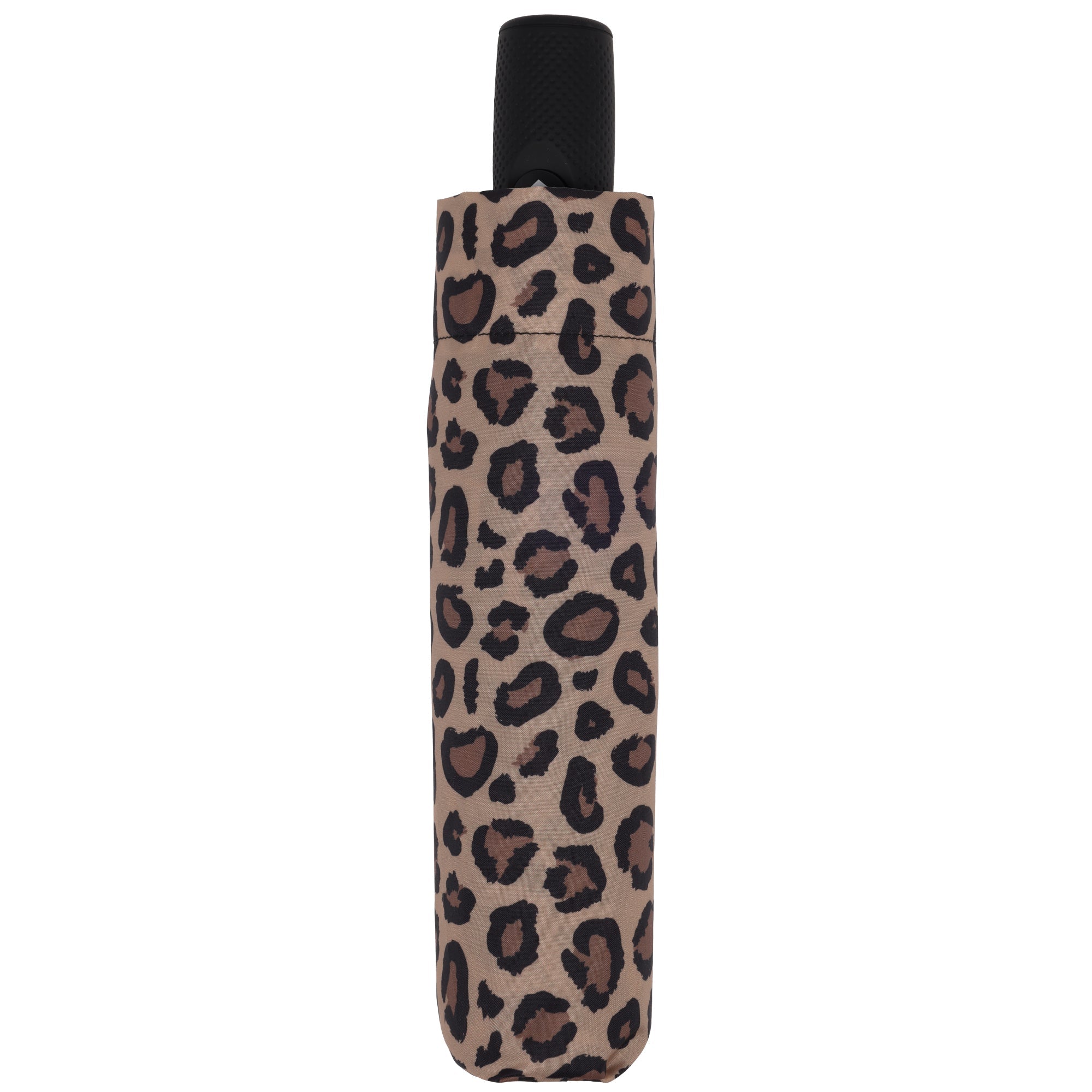 C & C California Leopard Printed Compact Umbrella With Automatic Open/close