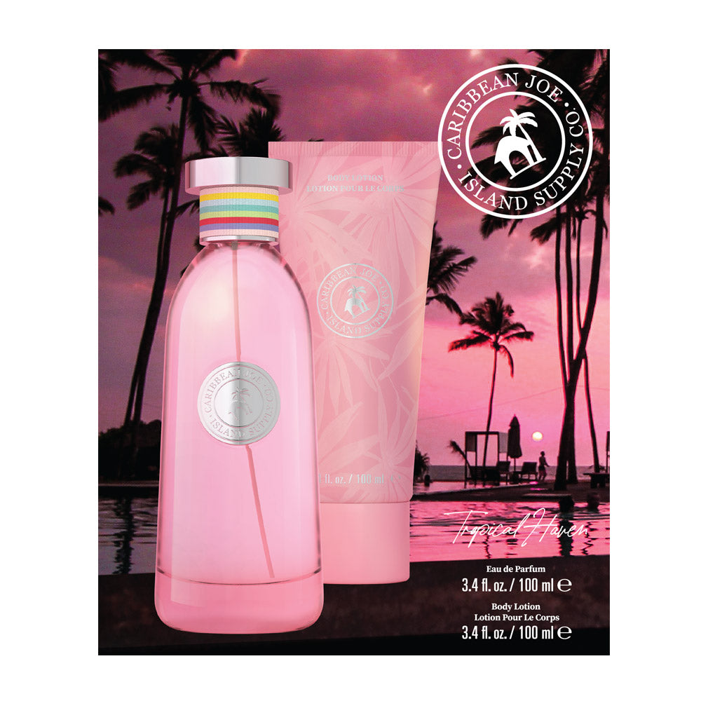 Caribbean Joe Tropical Haven Edp For Women 3.4 Oz 2pc Set (3.4 Oz Bl)
