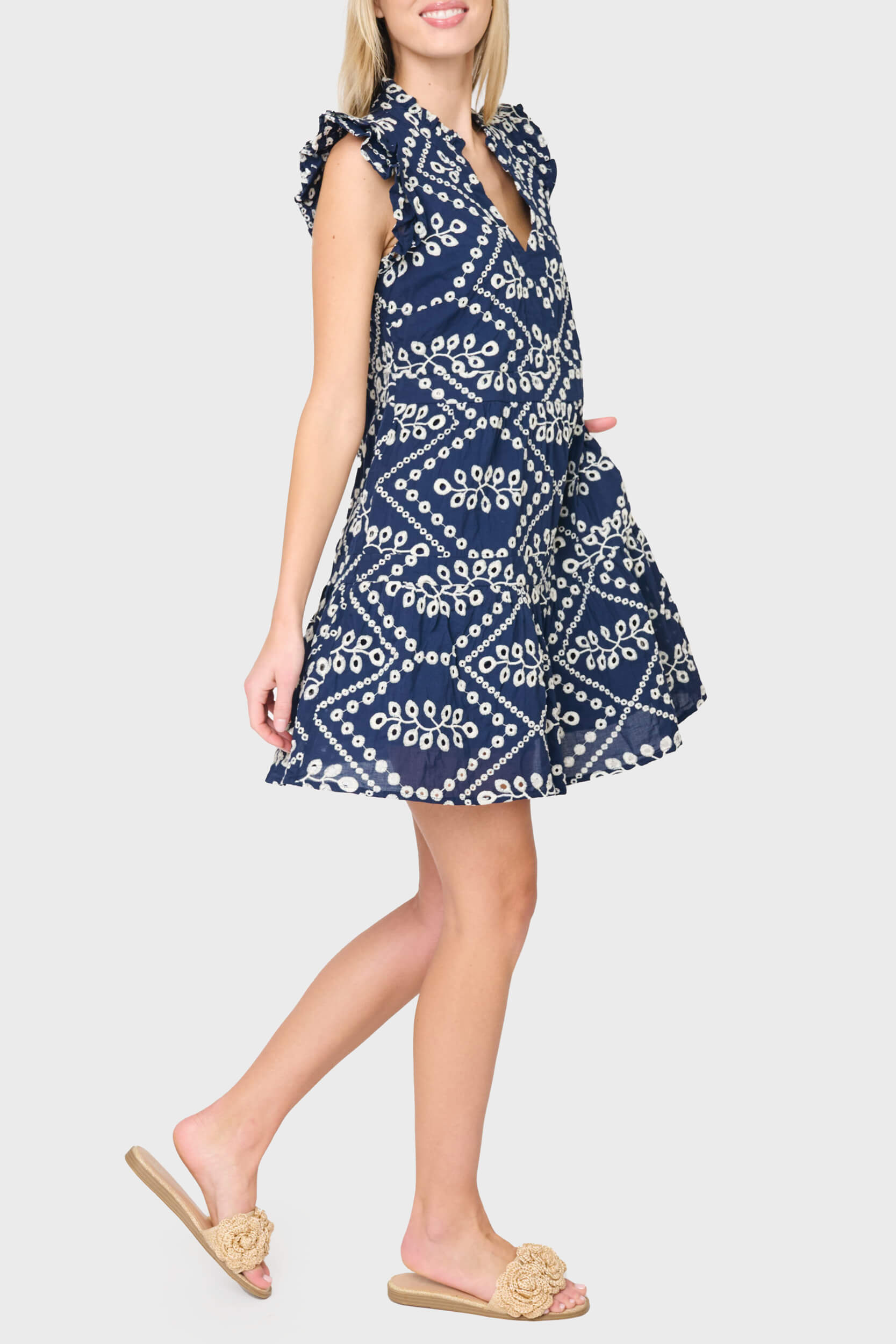 Flutter Sleeve Decked Out Day Dress