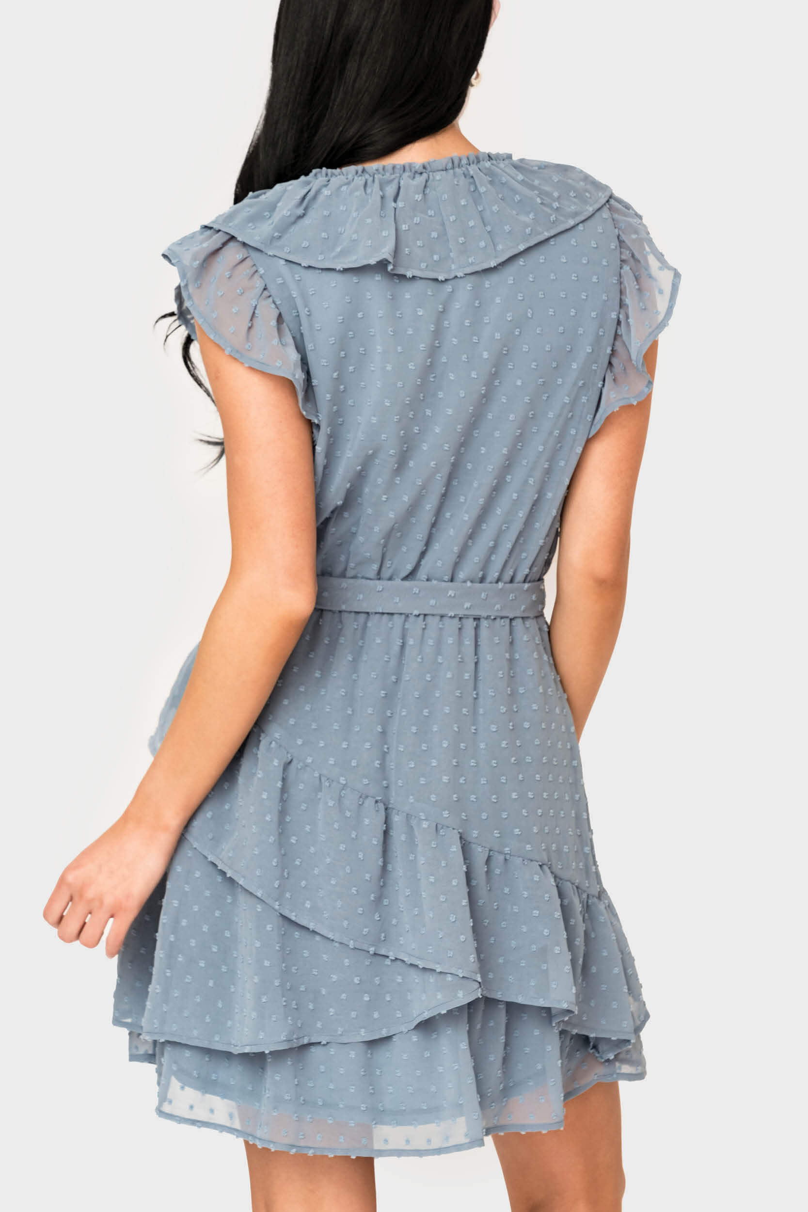Ruffles For Days Wrap Dress With Belt