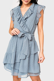 Ruffles For Days Wrap Dress With Belt