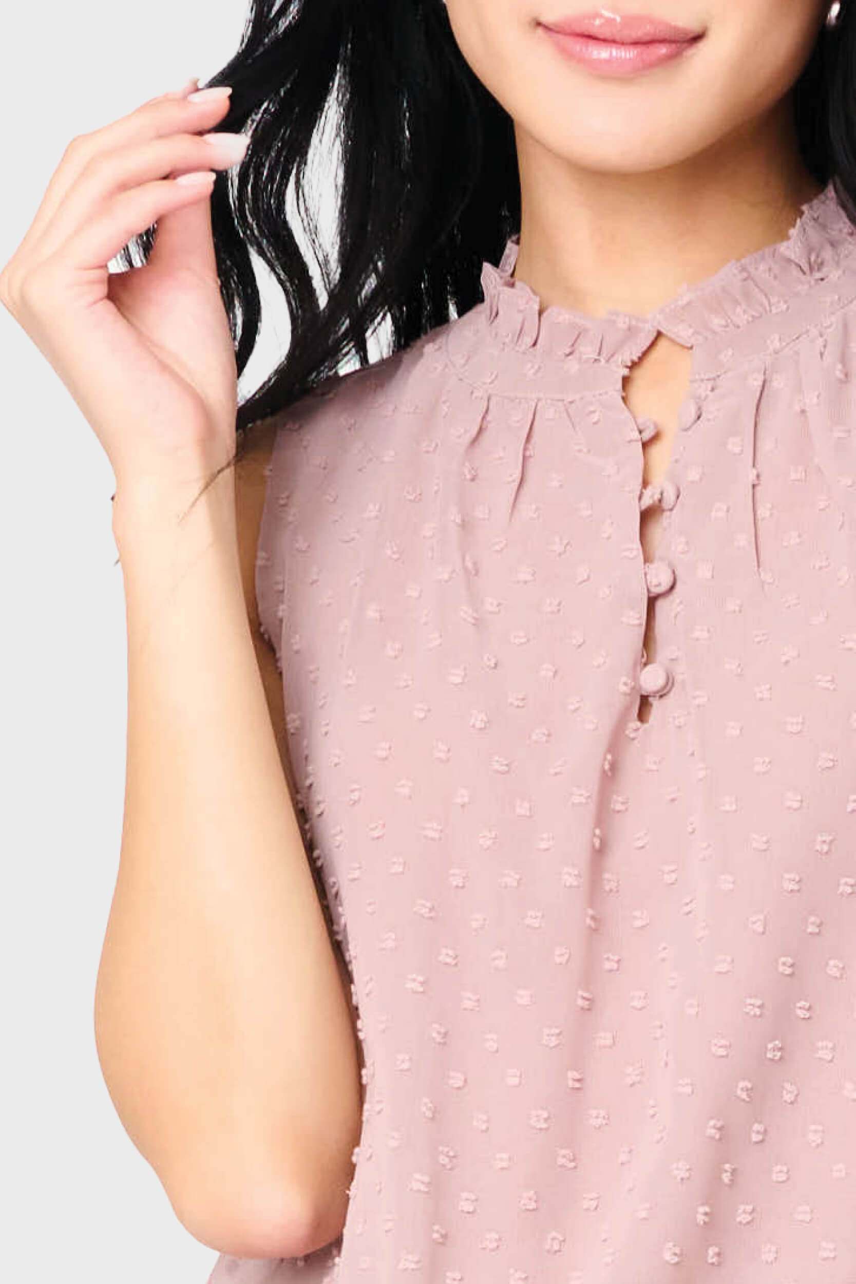 Respect The Ruffle Sleeveless Blouse
