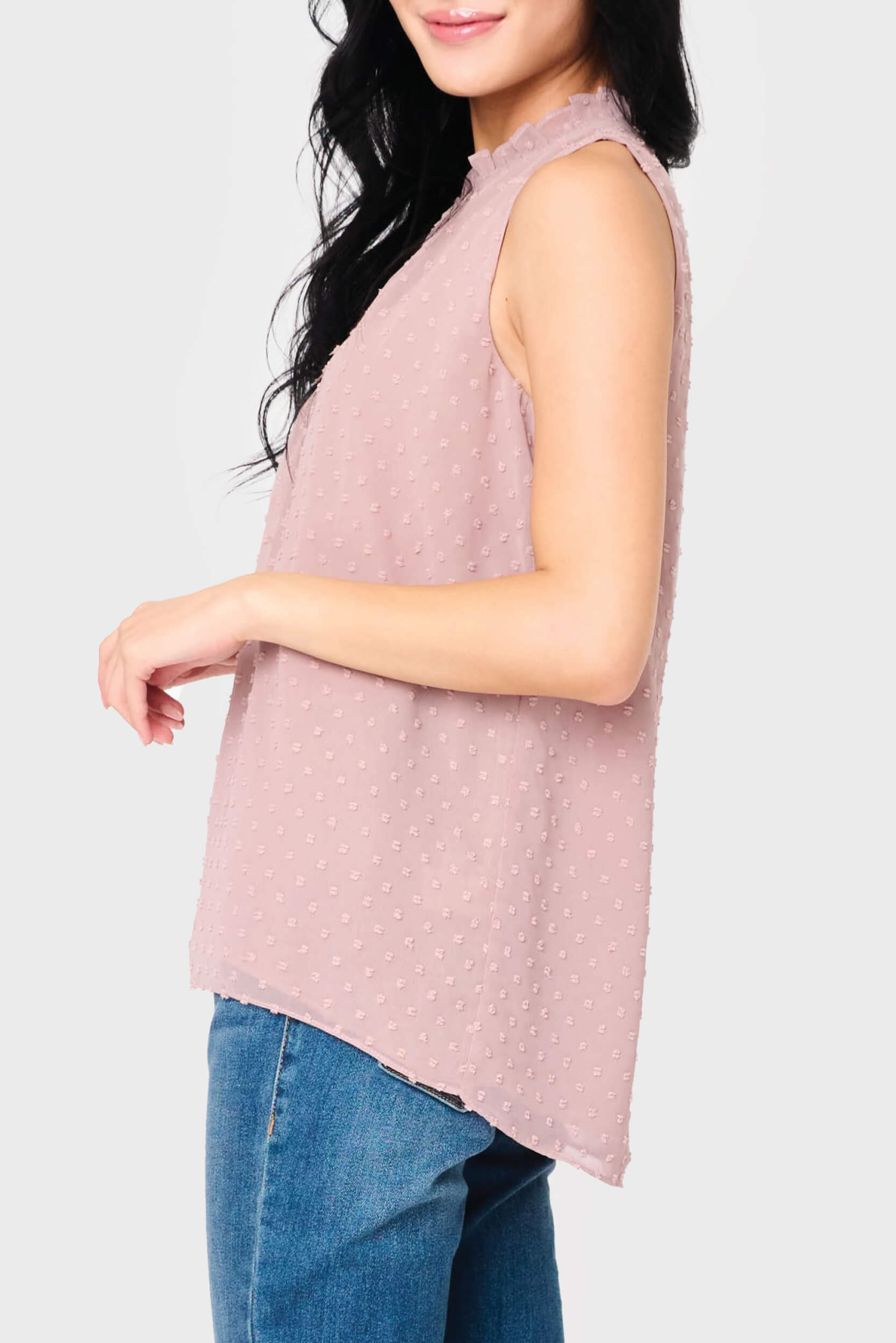 Respect The Ruffle Sleeveless Blouse