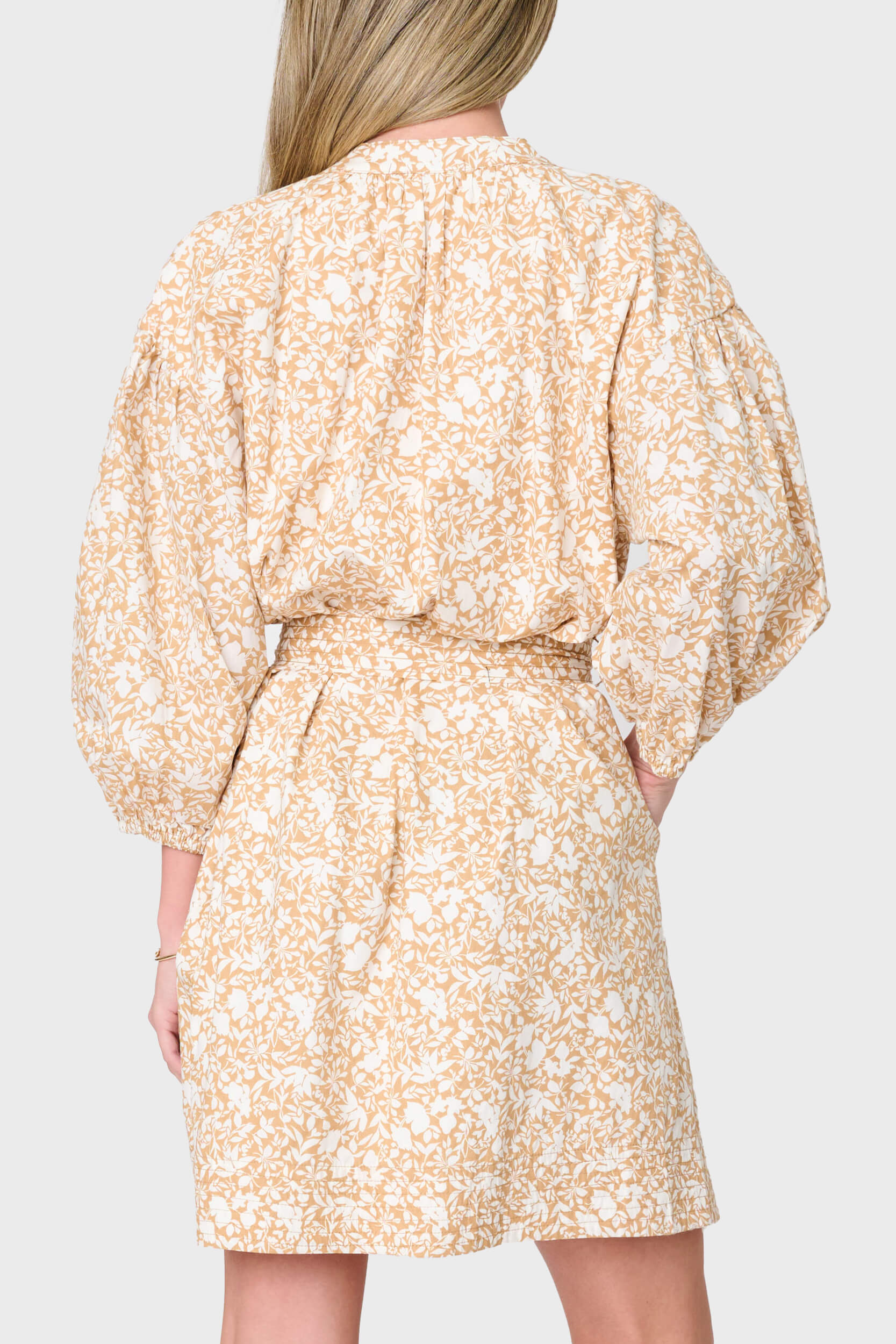 Ambition Puff Sleeve Belted Dress