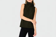 Turtleneck Cable Stitch Sweater Vest