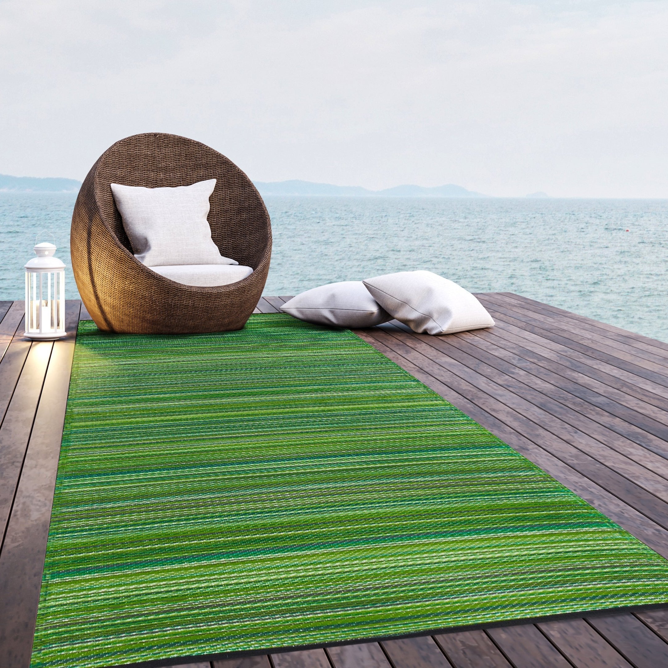 Cancun - Green Outdoor Rug For Patio