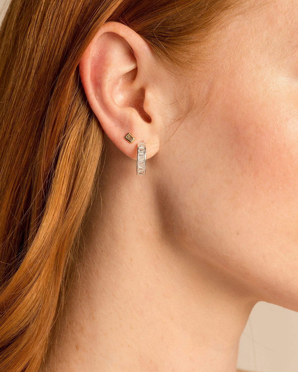 Radiance Baguette Stud Earrings