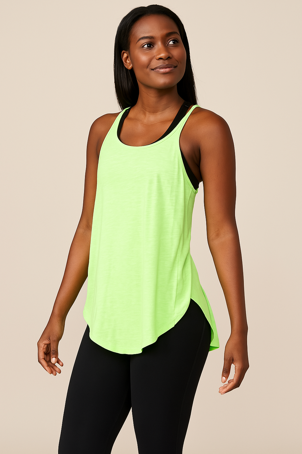 Calvin Klein Racerback Split Hem Performance Athletic Tank Top