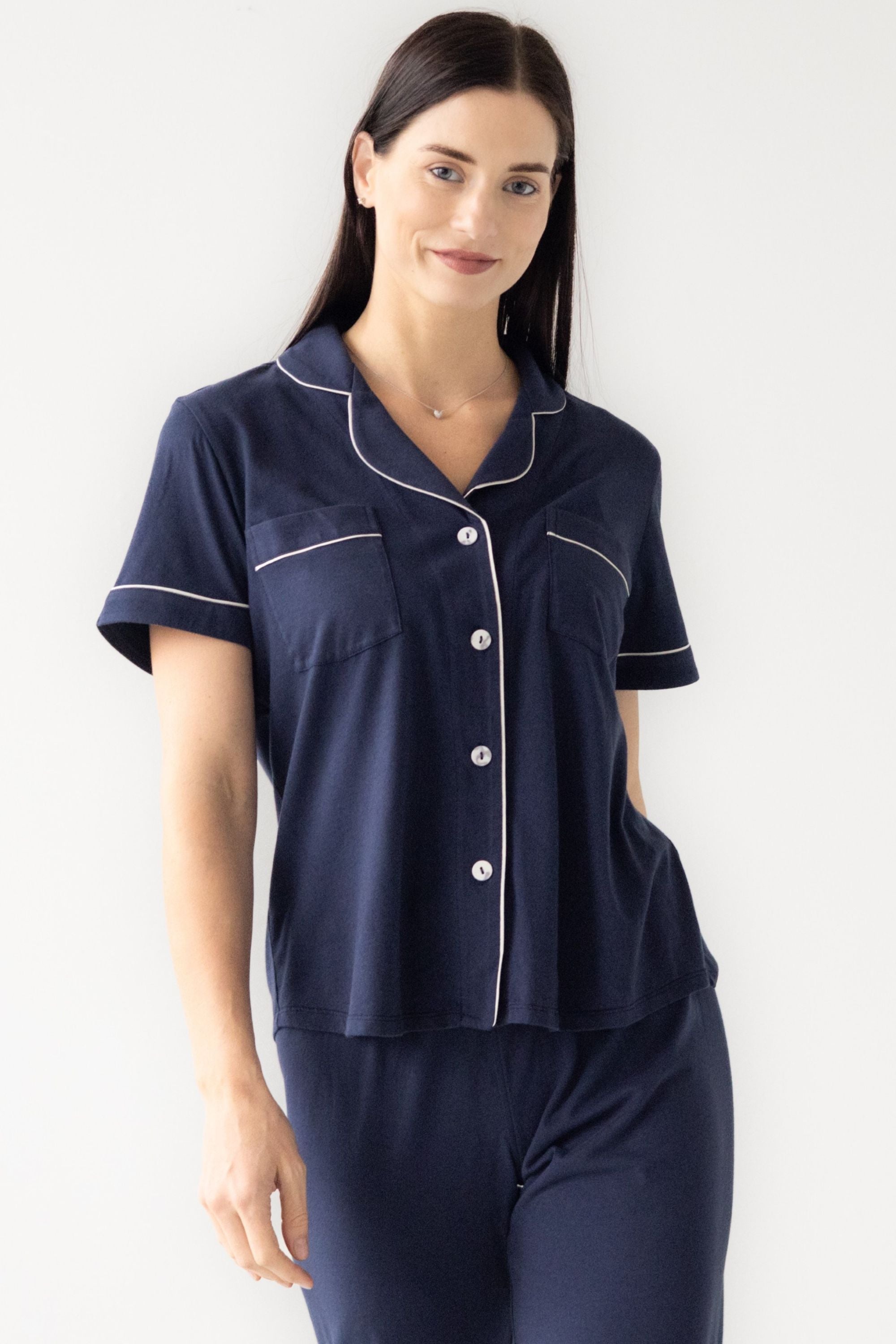 Classic Luxury Capri Pajamas in  Brushed Pima Cotton