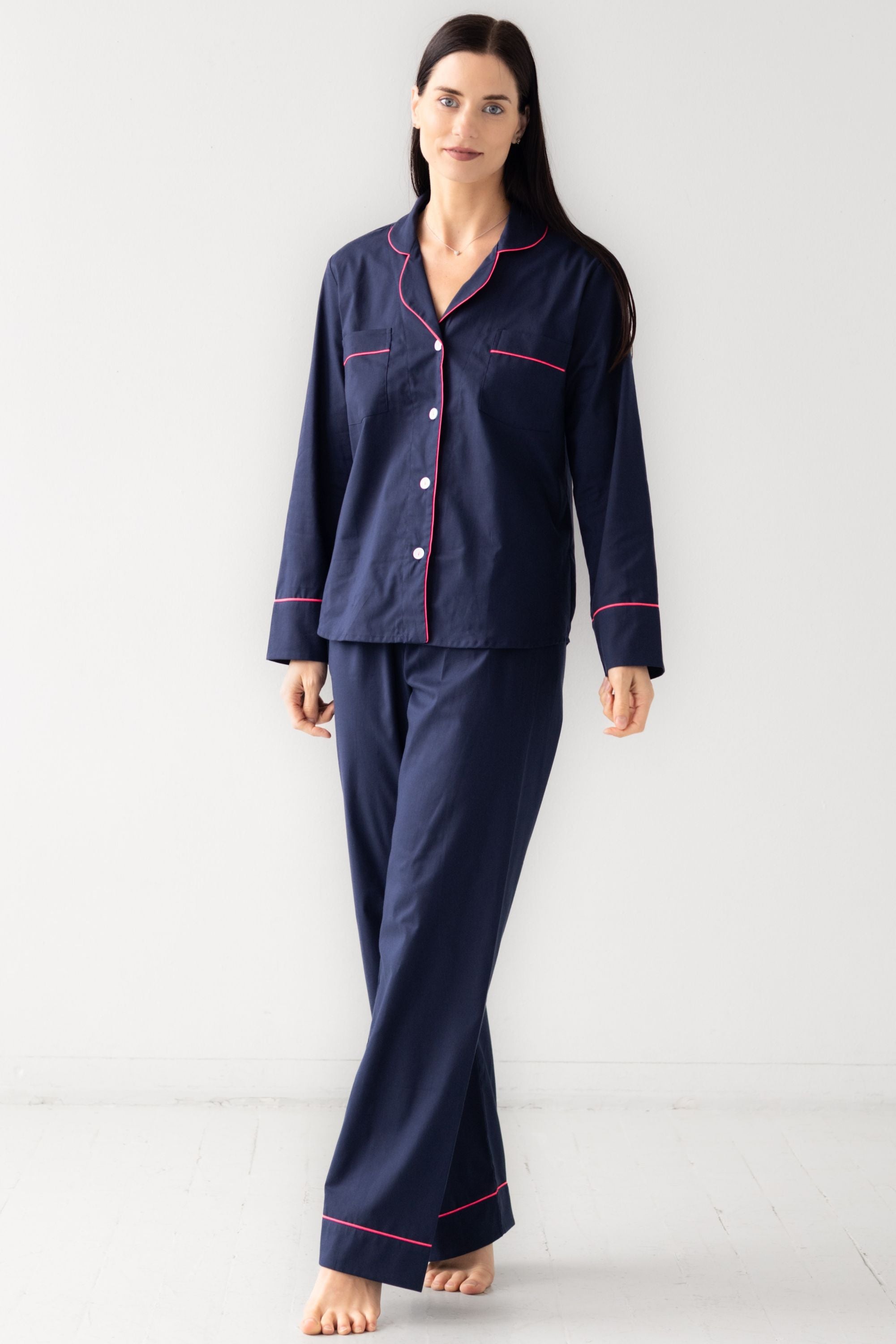 Classic Woven Cotton Pajama Set