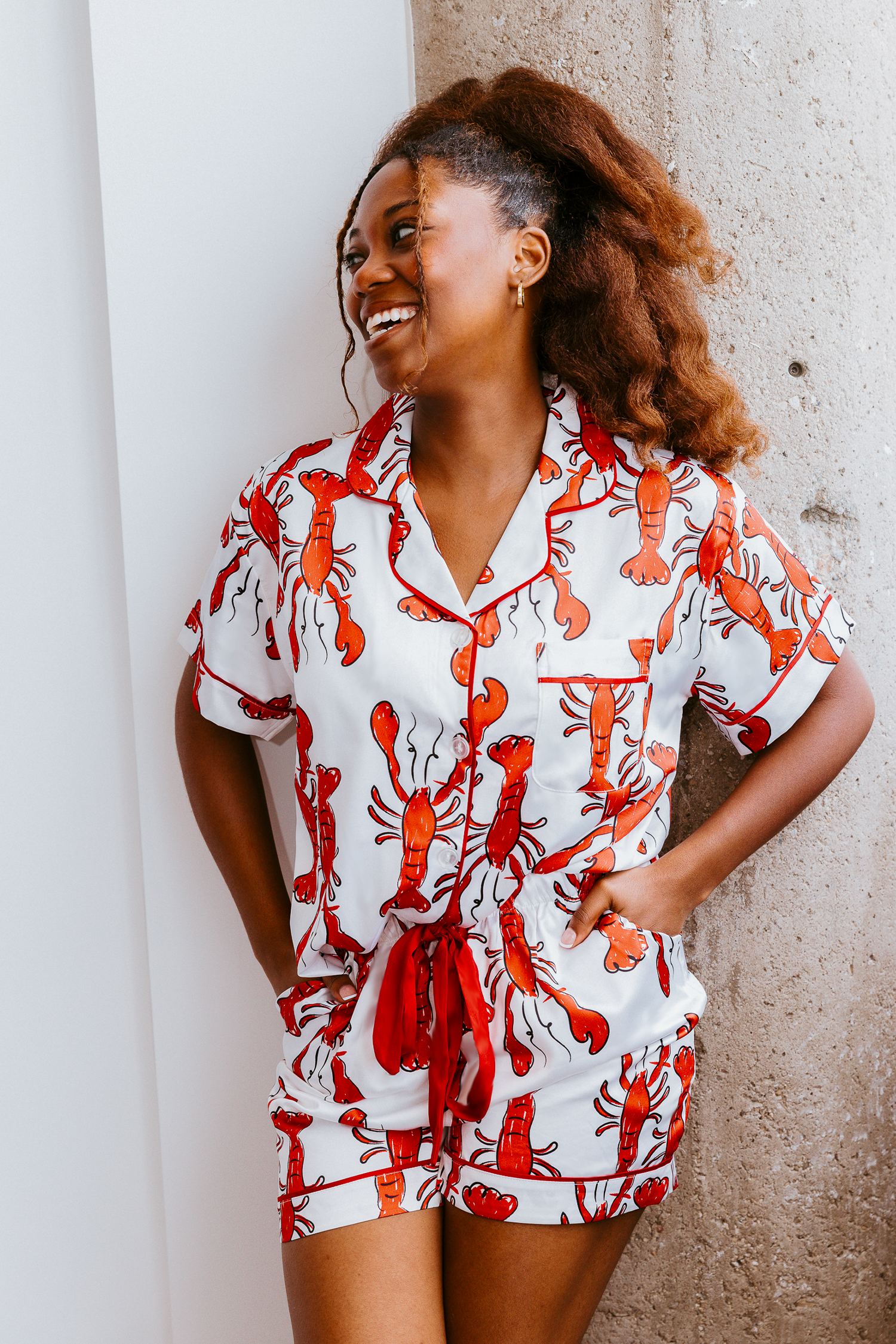 Coastal Crustacean Satin Pajamas