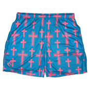 Cotton Candy Cross Shorts