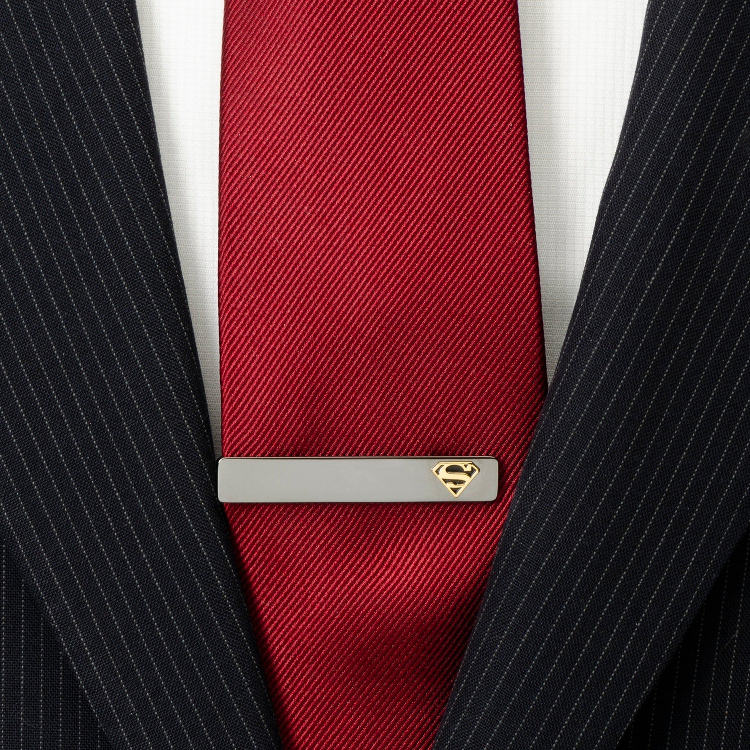 Dc Superman Black And Gold Tie Clip