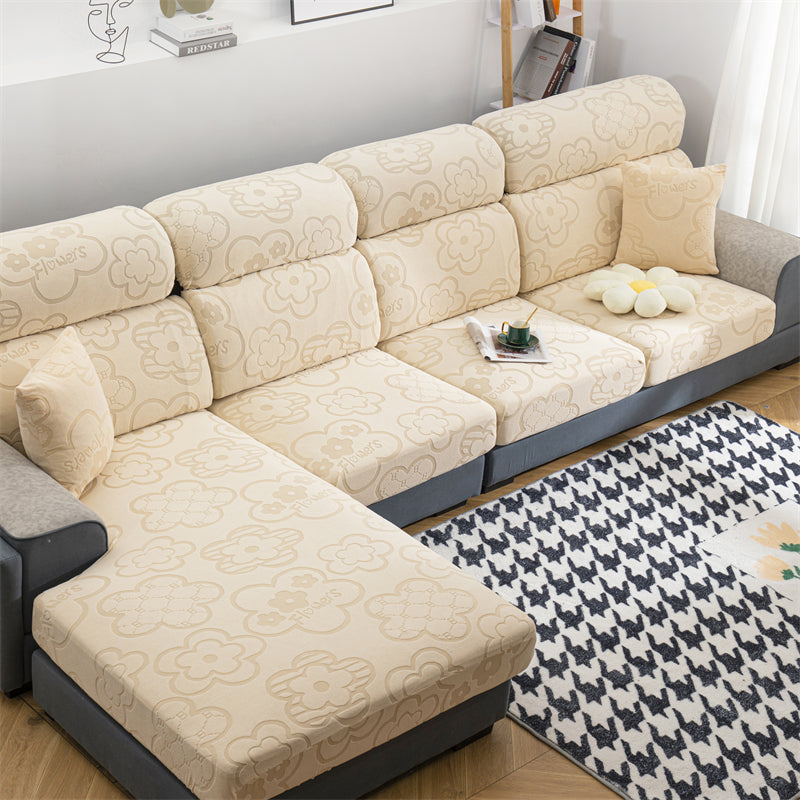 Slipcover Kas Sofa Cover Protector All Season Dustproof And Elastic Sunflower Couch Cushion Cover