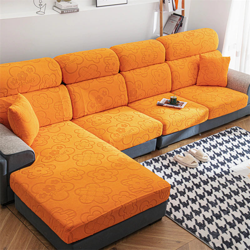 Slipcover Kas Sofa Cover Protector All Season Dustproof And Elastic Sunflower Couch Cushion Cover