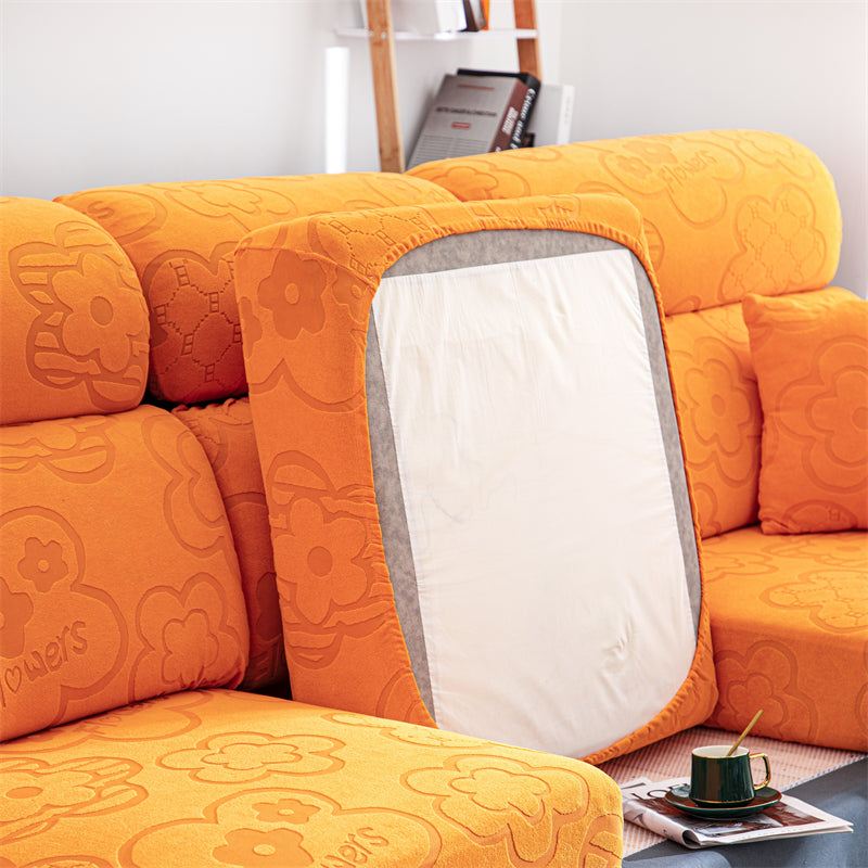 Slipcover Kas Sofa Cover Protector All Season Dustproof And Elastic Sunflower Couch Cushion Cover