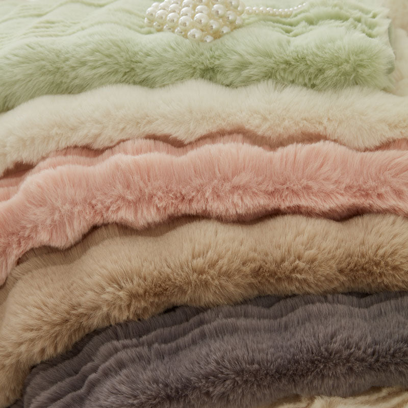Chic Thickened Faux Rabbit Plush Couch Covers For Sofas 1/2/3/4 Seater, Ultra-soft Non Slip Sofa Cover