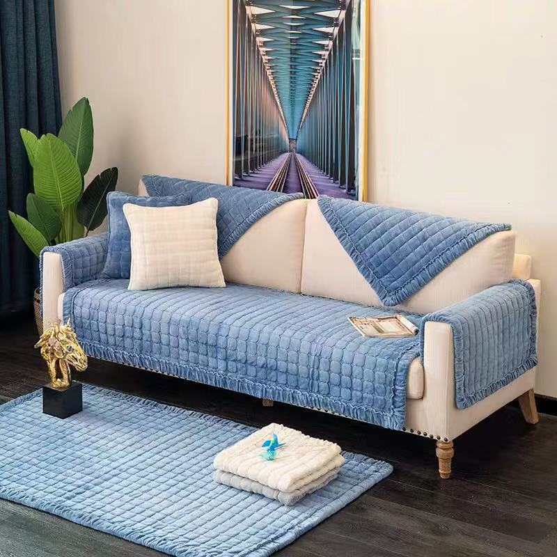 Slipcover Kas Plush Sofa Towel Enhances Living Room Decor With Non-slip Protection For Furniture