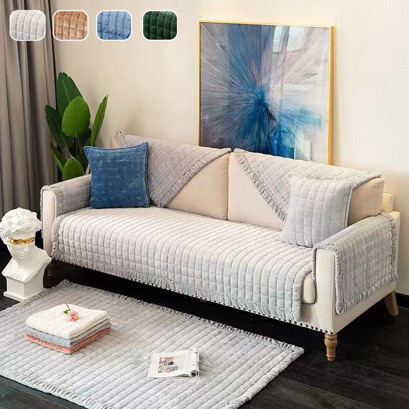 Slipcover Kas Plush Sofa Towel Enhances Living Room Decor With Non-slip Protection For Furniture