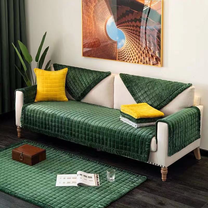 Slipcover Kas Plush Sofa Towel Enhances Living Room Decor With Non-slip Protection For Furniture