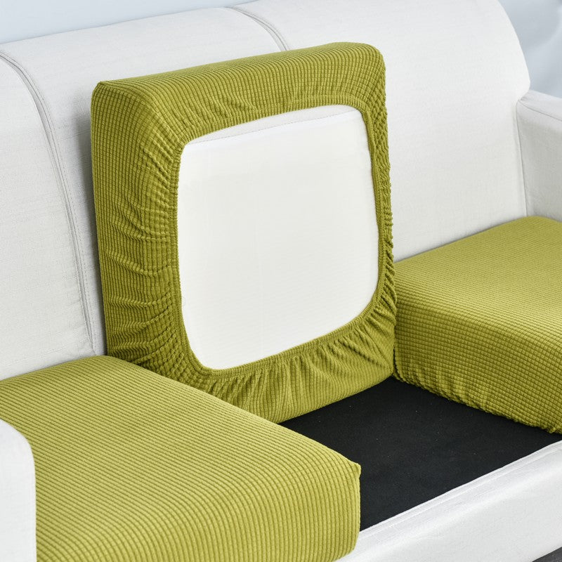 Elastic L-shaped Sofa Slipcover For Living Room, Velvet Plush Couch Covers For Chaise Longue Seats