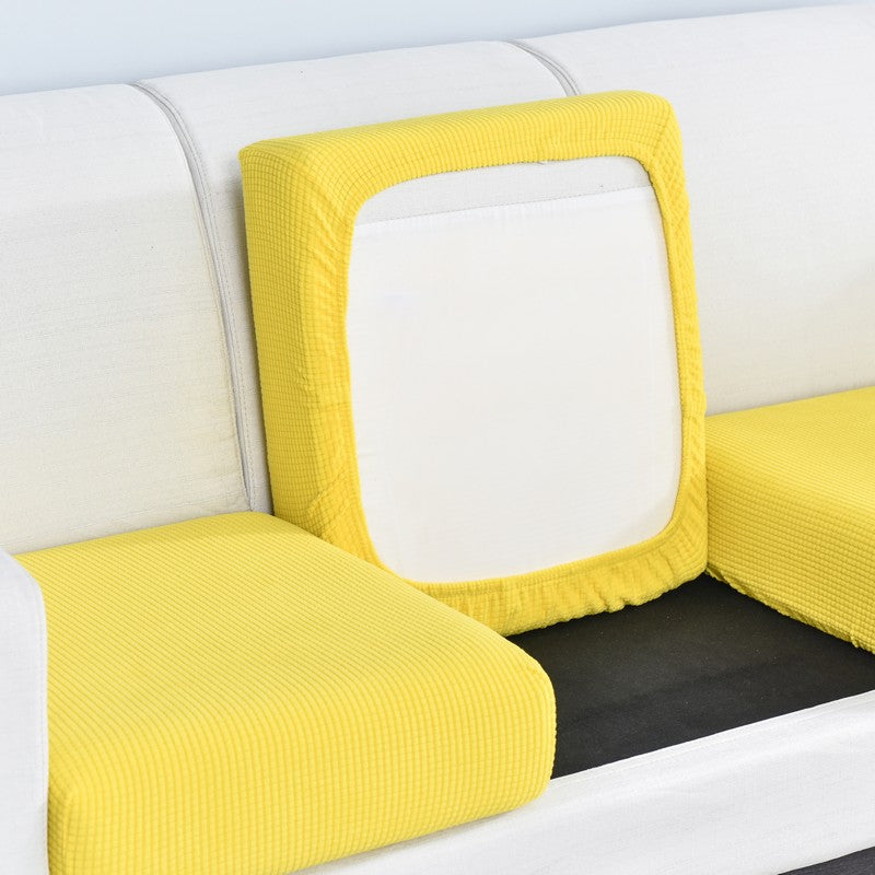 Elastic L-shaped Sofa Slipcover For Living Room, Velvet Plush Couch Covers For Chaise Longue Seats