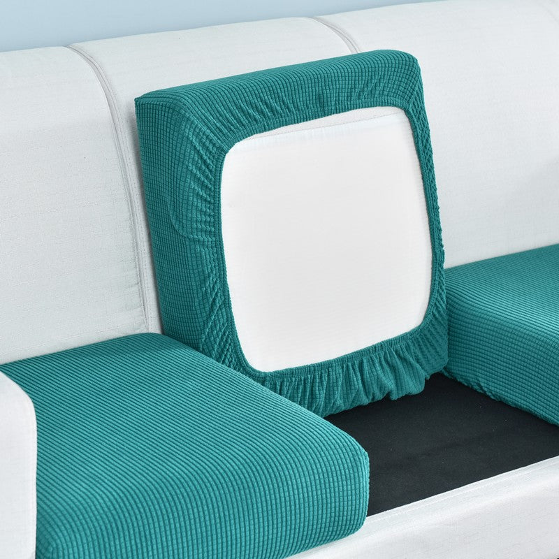 Elastic L-shaped Sofa Slipcover For Living Room, Velvet Plush Couch Covers For Chaise Longue Seats