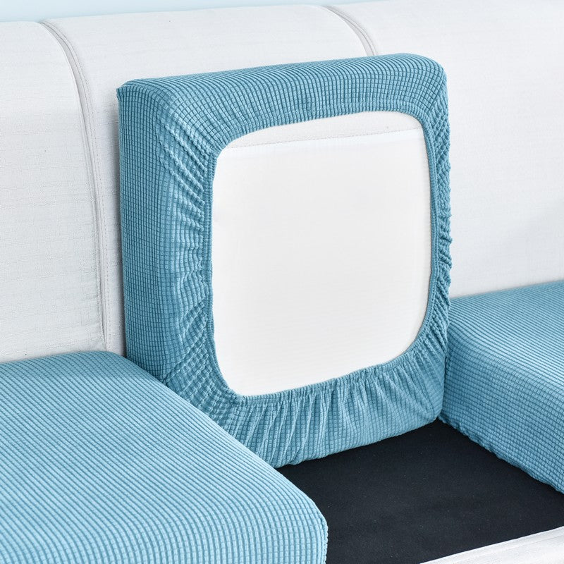 Elastic L-shaped Sofa Slipcover For Living Room, Velvet Plush Couch Covers For Chaise Longue Seats