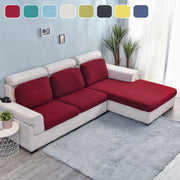 Elastic L-shaped Sofa Slipcover For Living Room, Velvet Plush Couch Covers For Chaise Longue Seats