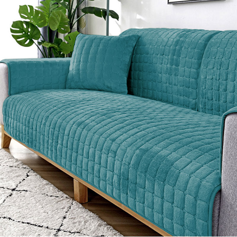 Sofa Cushion Plush Winter Thick Non-slip Sofa Cushion Sofa Towel Flannel Cushion Universal Sofa Decoration Cover