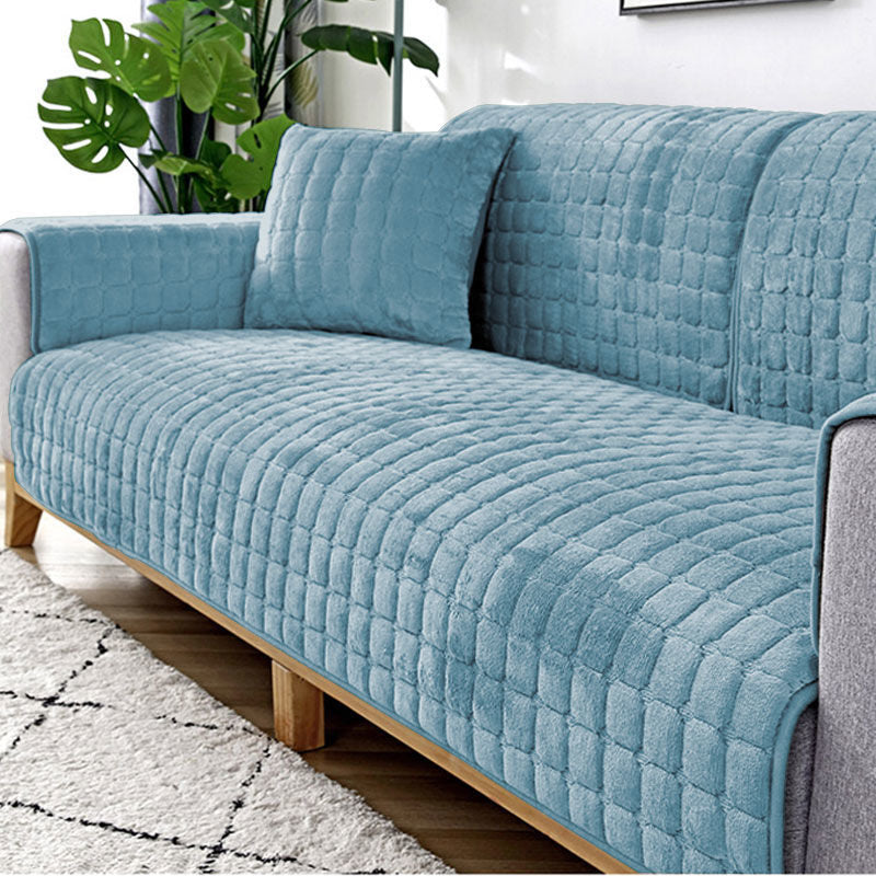 Sofa Cushion Plush Winter Thick Non-slip Sofa Cushion Sofa Towel Flannel Cushion Universal Sofa Decoration Cover