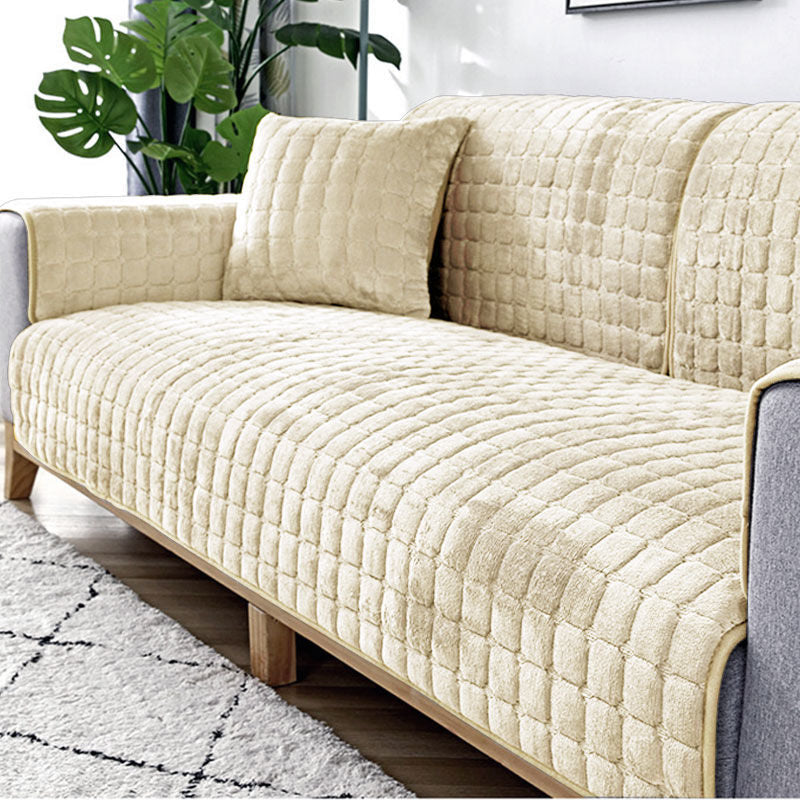 Sofa Cushion Plush Winter Thick Non-slip Sofa Cushion Sofa Towel Flannel Cushion Universal Sofa Decoration Cover