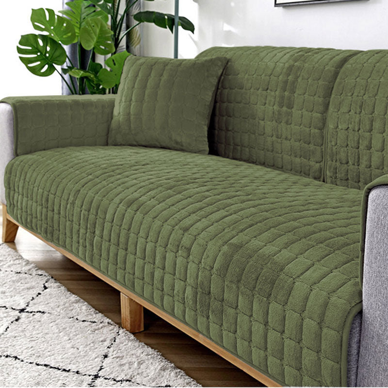 Sofa Cushion Plush Winter Thick Non-slip Sofa Cushion Sofa Towel Flannel Cushion Universal Sofa Decoration Cover