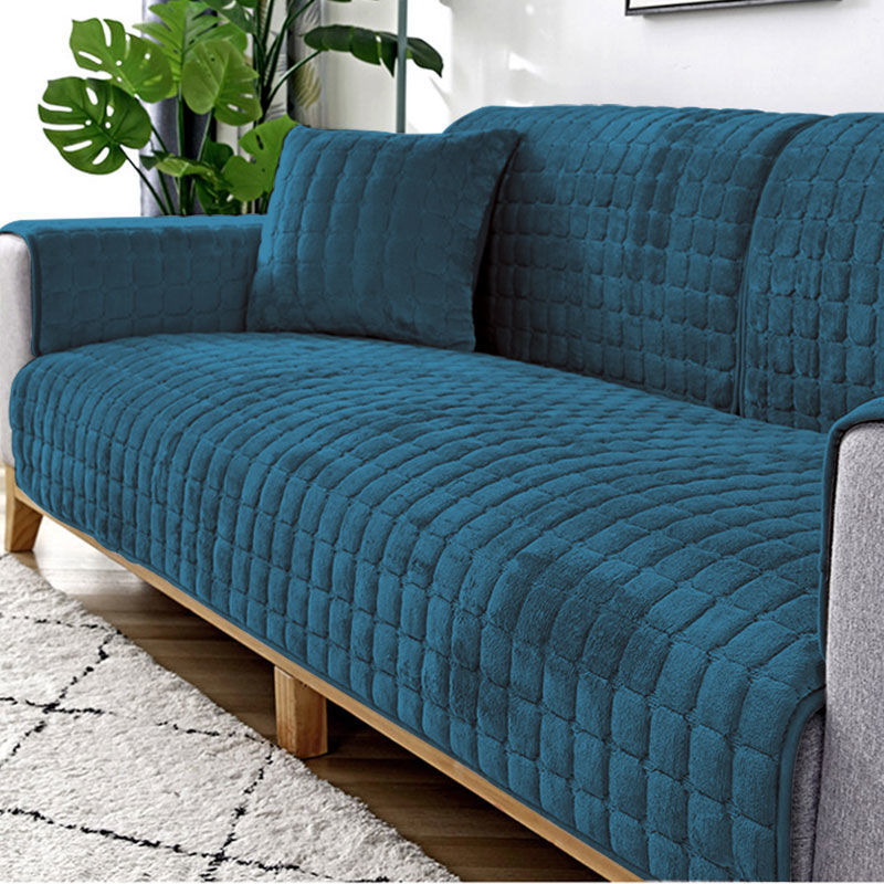 Sofa Cushion Plush Winter Thick Non-slip Sofa Cushion Sofa Towel Flannel Cushion Universal Sofa Decoration Cover