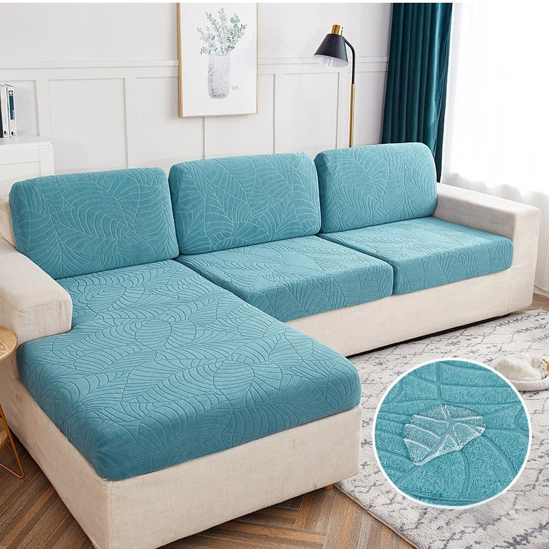 Jacquard Elastic Sofa Cover Water Resistant Removable Furniture Protector Perfect For Pets And Kids