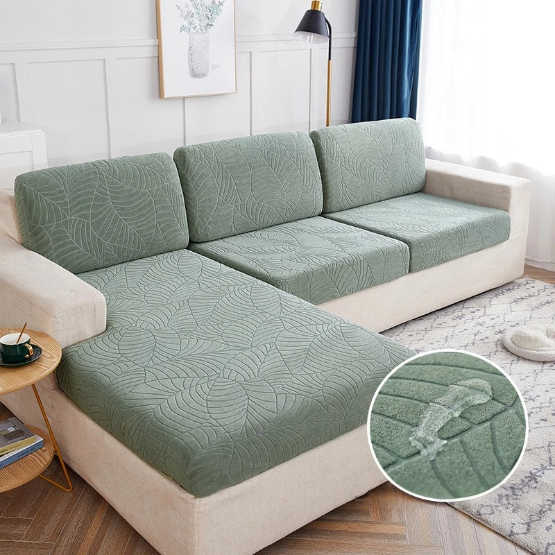 Jacquard Elastic Sofa Cover Water Resistant Removable Furniture Protector Perfect For Pets And Kids