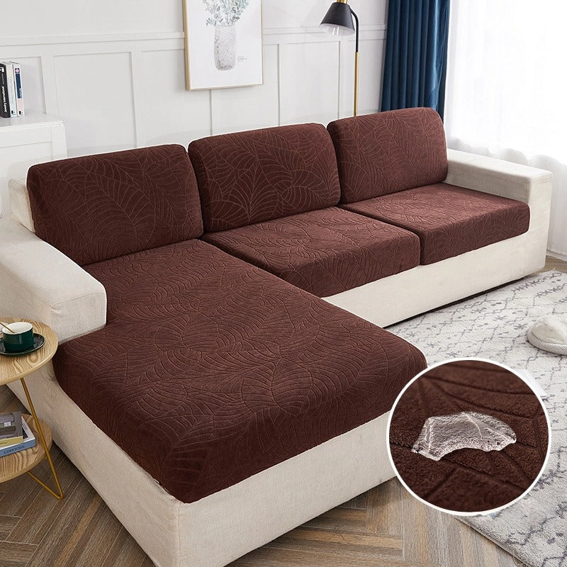 Jacquard Elastic Sofa Cover Water Resistant Removable Furniture Protector Perfect For Pets And Kids