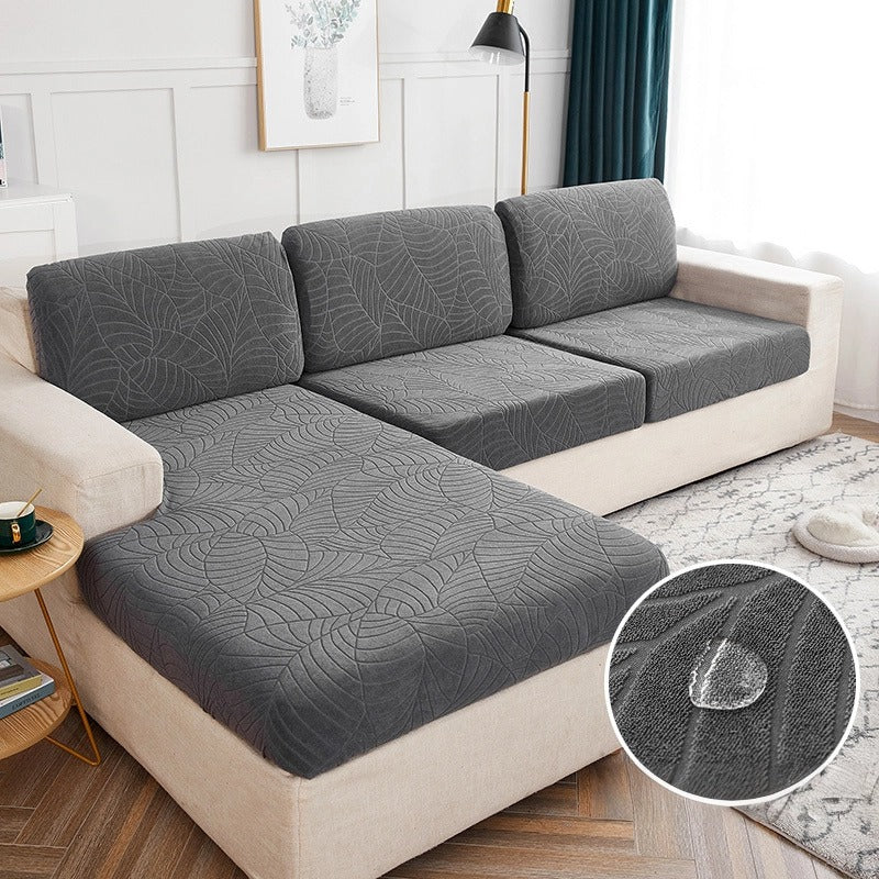 Jacquard Elastic Sofa Cover Water Resistant Removable Furniture Protector Perfect For Pets And Kids