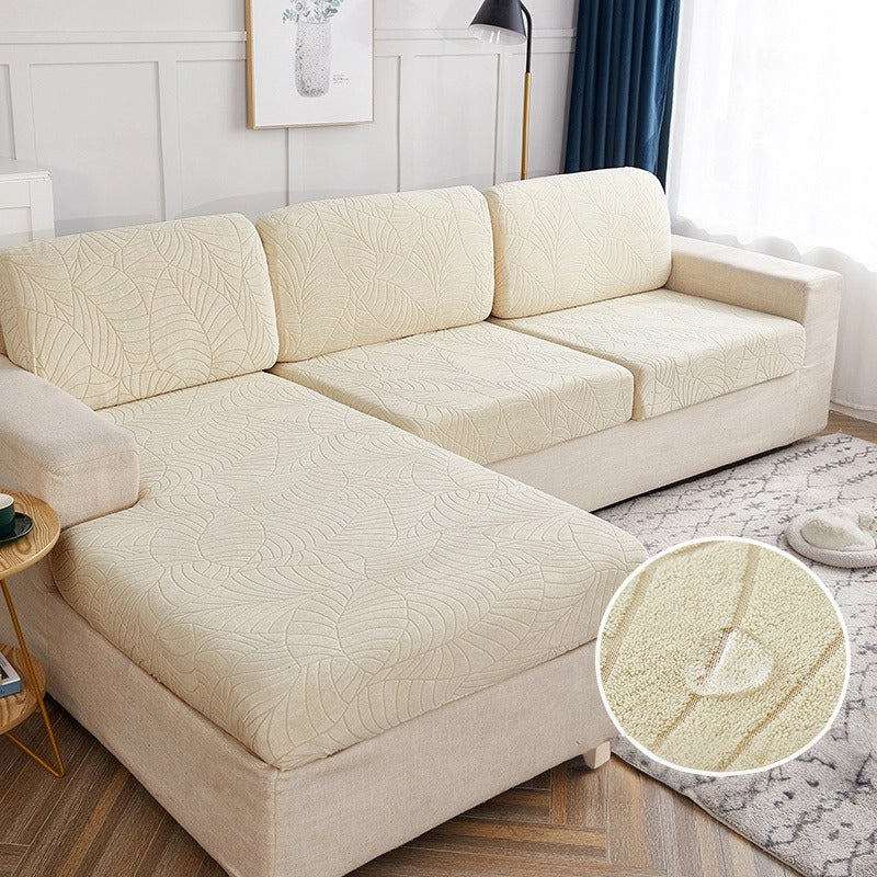 Jacquard Elastic Sofa Cover Water Resistant Removable Furniture Protector Perfect For Pets And Kids