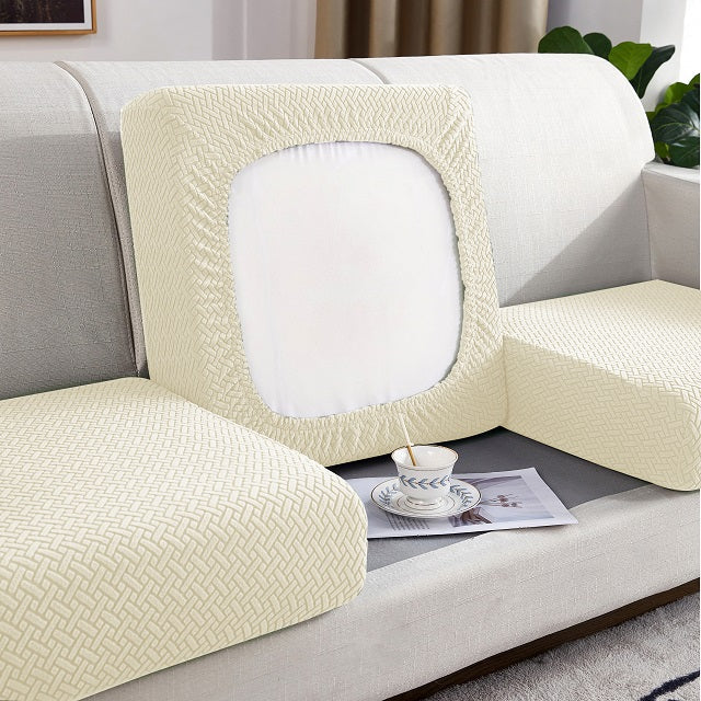 Kas Jacquard Sofa Seat Cushion Cover Furniture Protector For Anti-dust Removable Slipcover For Kids & Pets